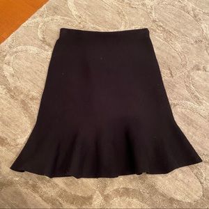 Zara Fit and Flare Black Knit Skirt